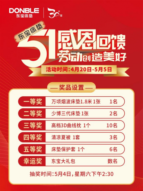 东宝床垫“五一”欢乐购卧室3800元一套配齐(图4)