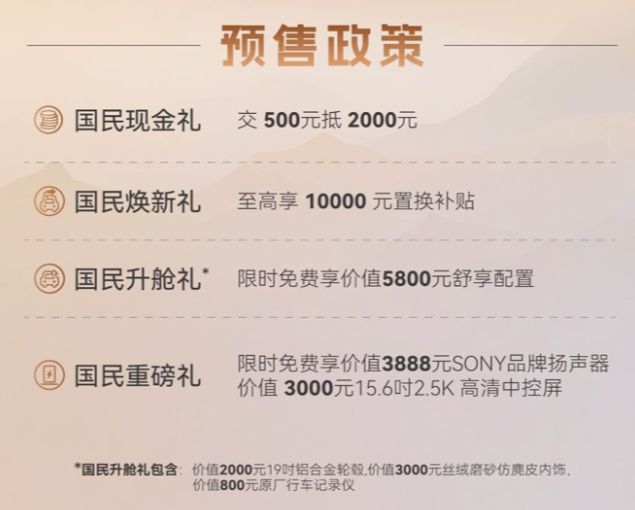 奇瑞风云系列再发力风云T8预售1099万元起同级唯一可选7座(图2)